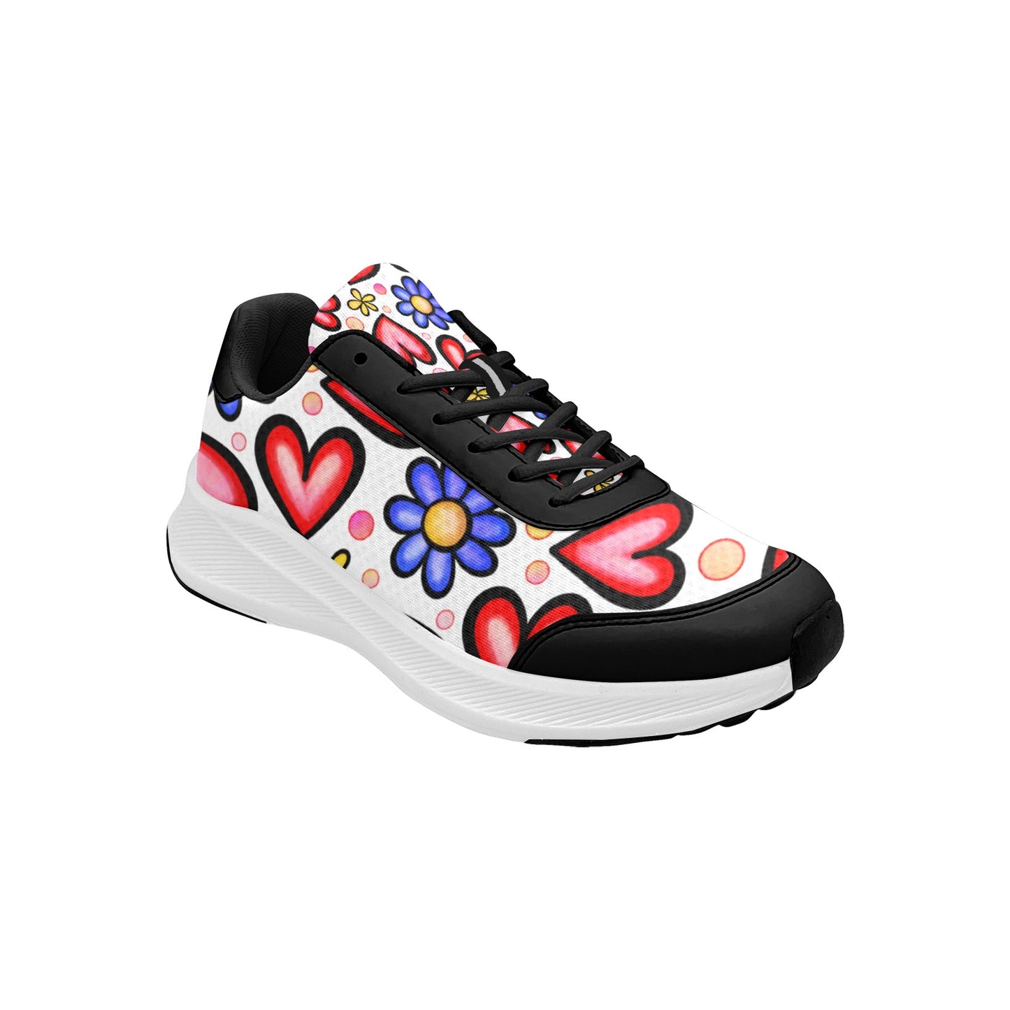 Hearts Flowers Women's Mudguard Running Shoes Athletic Footwear