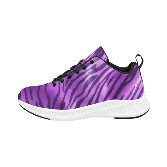Women's Purple Black Wavy Leopard Print Running Shoes Athletic Wear