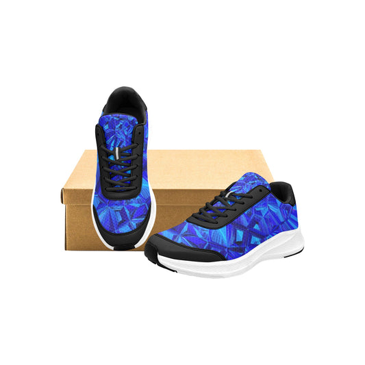 Shattered Blue Glass Women's Mudguard Running Shoes Athletic Footwear