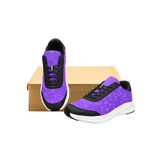 Purple White Sparkled Women's Mudguard Running Shoes Athletic Footwear