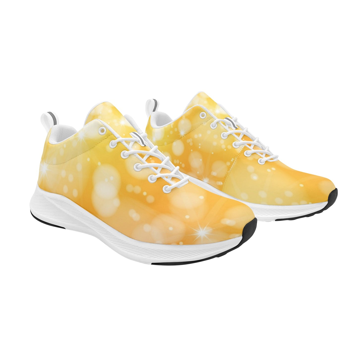 Orange Yellow White Bubbles Women's Running Shoes Athletic Footwear