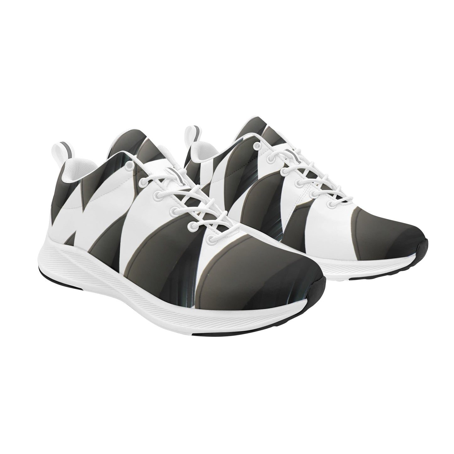 Black White Rolling Hills Women's Running Shoes Athletic Sneakers