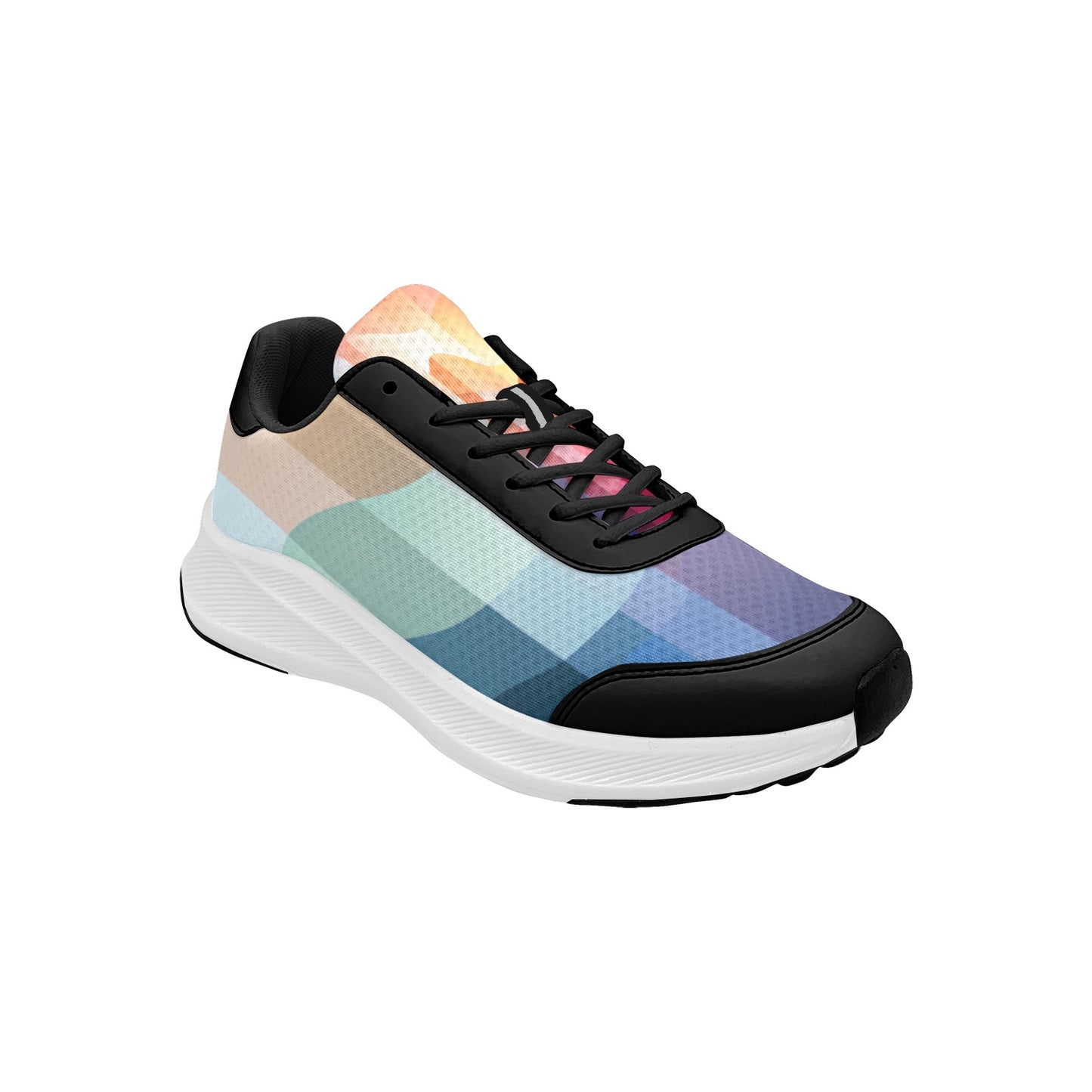 Vibrant Colors Interlocked Women's Mudguard Running Shoes Athletic