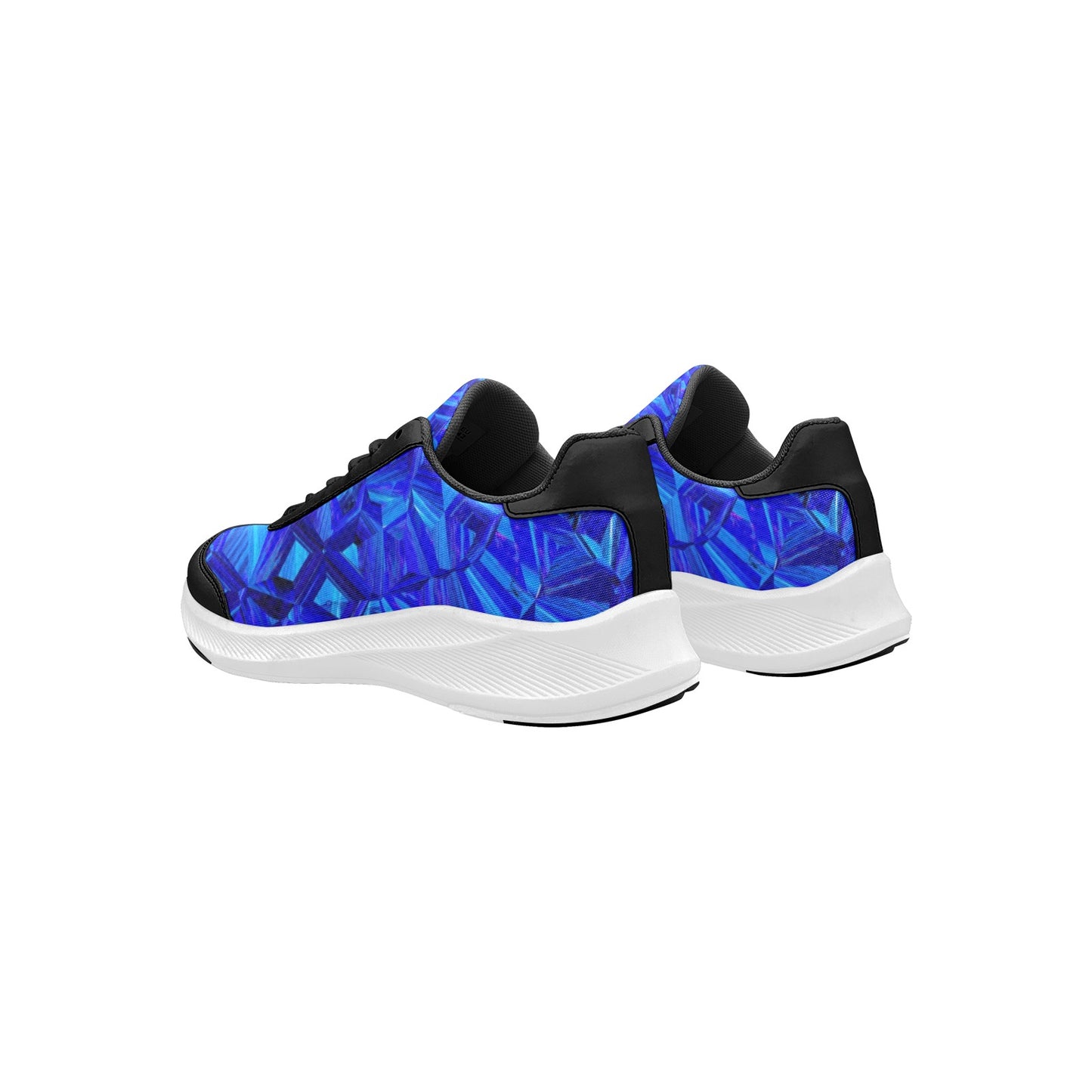 Shattered Blue Glass Women's Mudguard Running Shoes Athletic Footwear