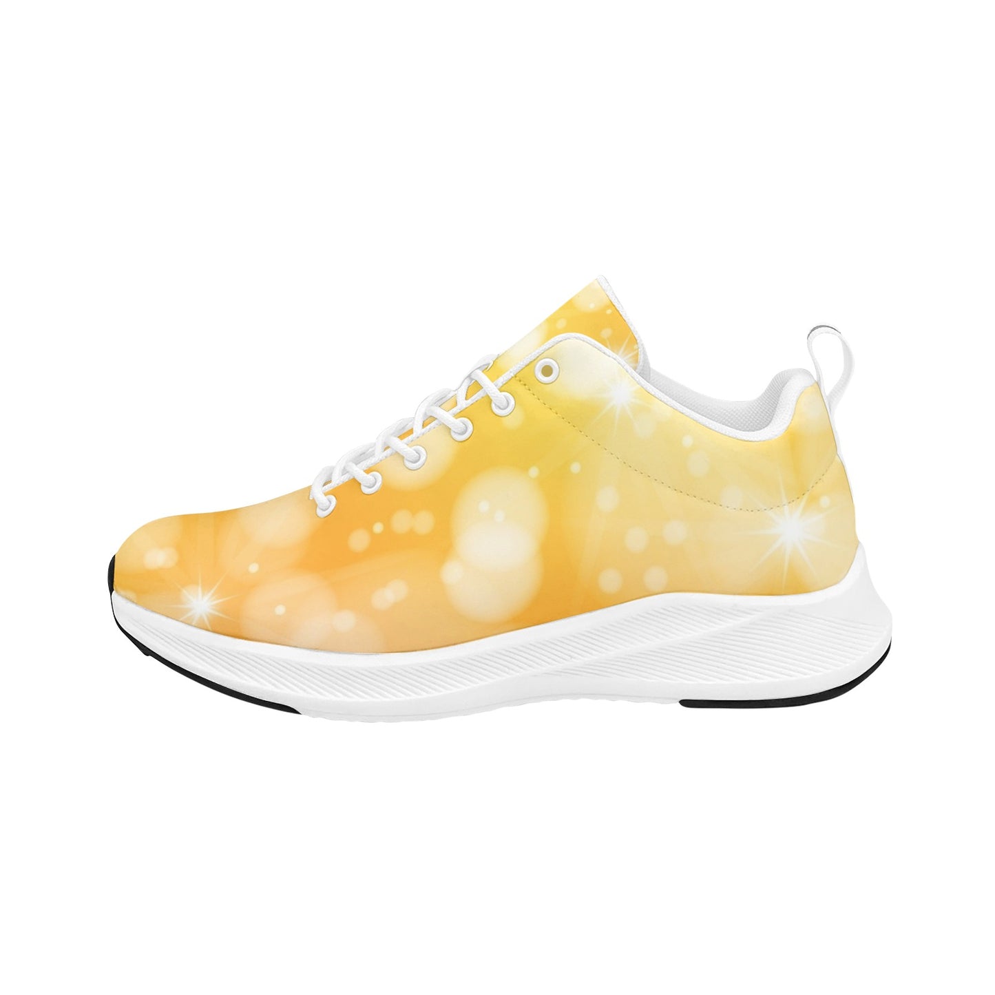 Orange Yellow White Bubbles Women's Running Shoes Athletic Footwear