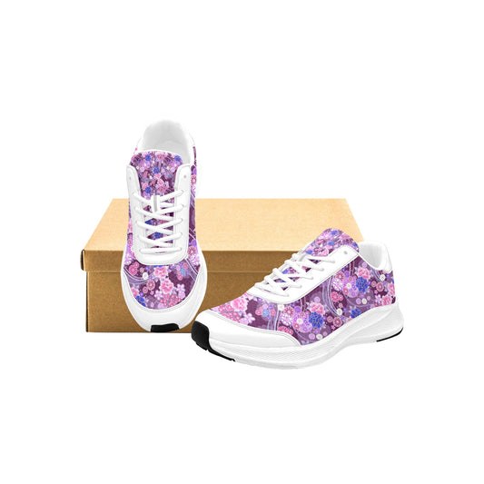 Pink Lavender Floral Women's Mudguard Running Shoes Athletic Footwear