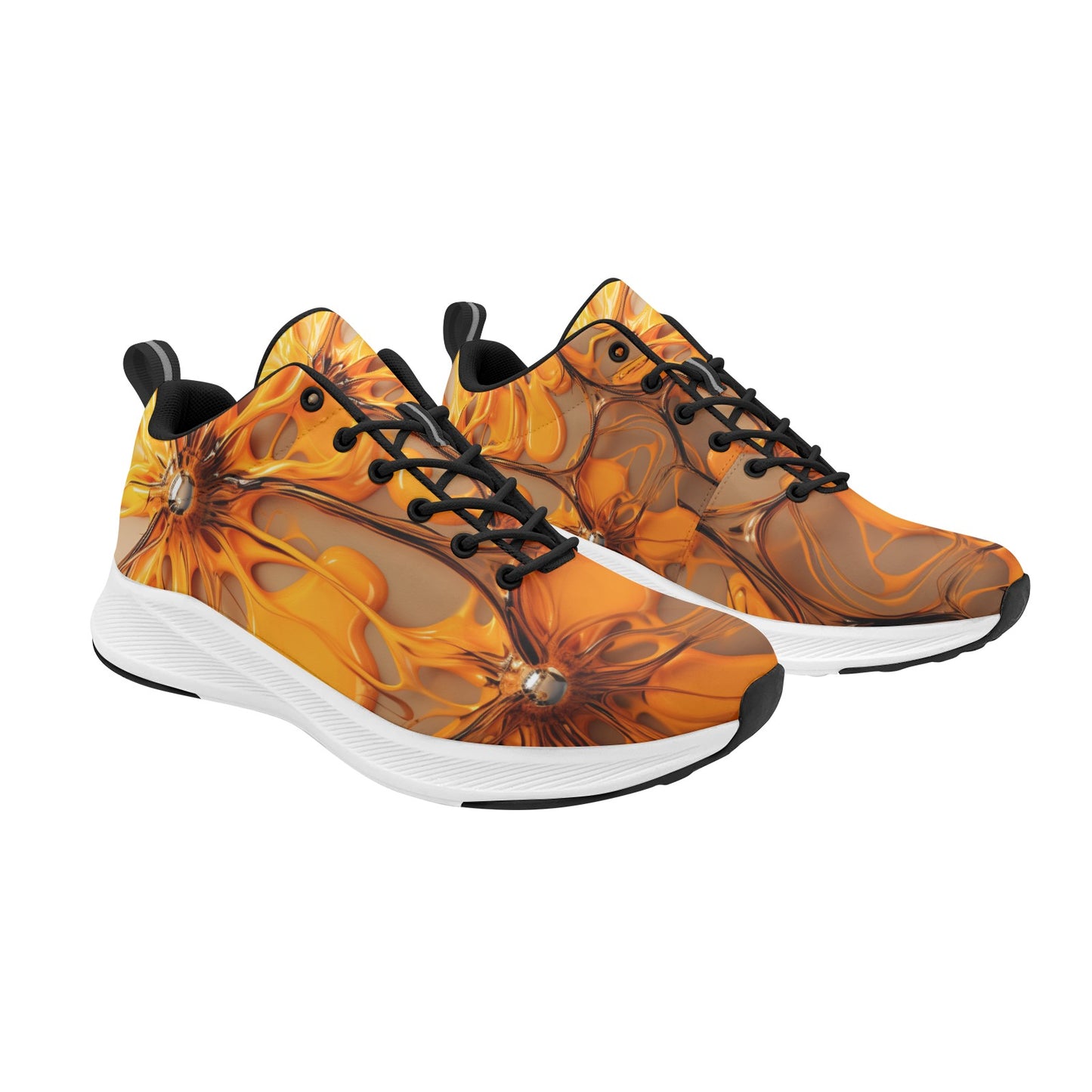 Liquid Orange Chrome Balls Women's Running Shoes Athletic Sneakers