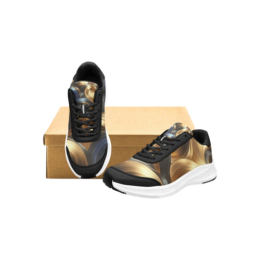 Black Gold Entanglement Women's Mudguard Running Shoes Athletic Gear
