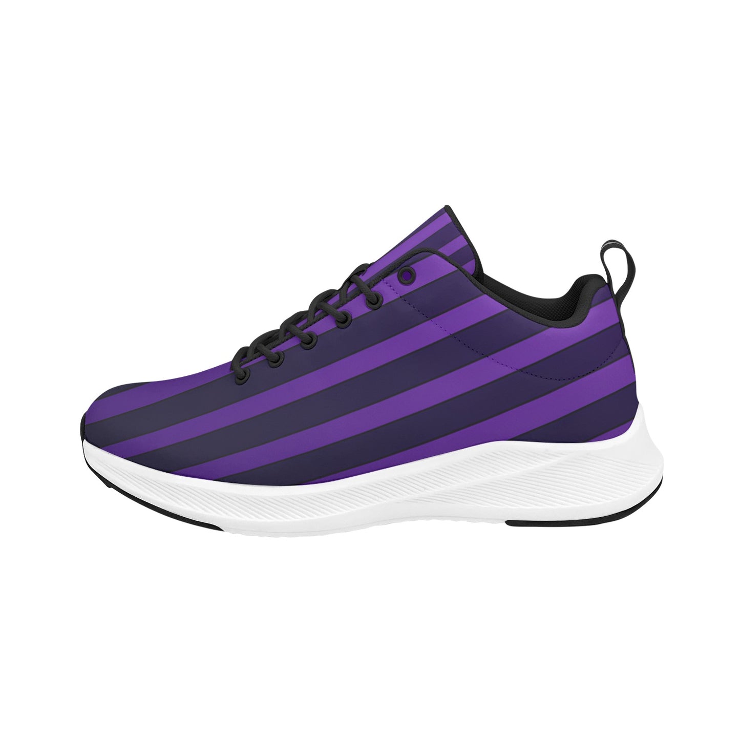 Black Purple Striped Women's Running Shoes Athletic Footwear Sports