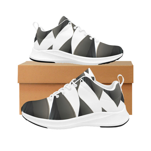 Black White Rolling Hills Women's Running Shoes Athletic Sneakers