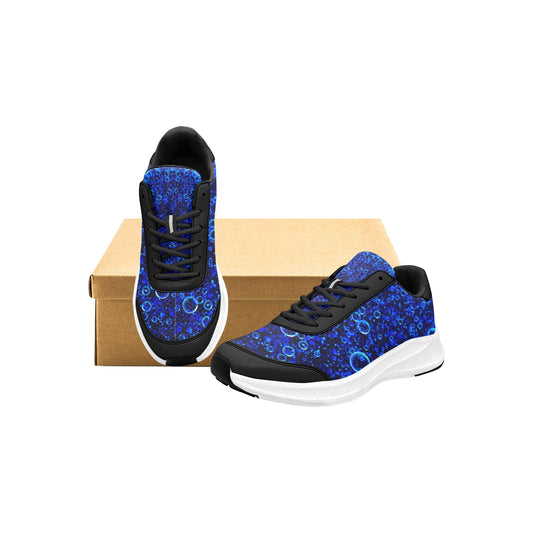 Women's Light Blue Bubbles Mudguard Running Shoes Athletic Sport