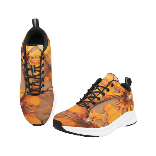 Liquid Orange Chrome Balls Women's Running Shoes Athletic Sneakers